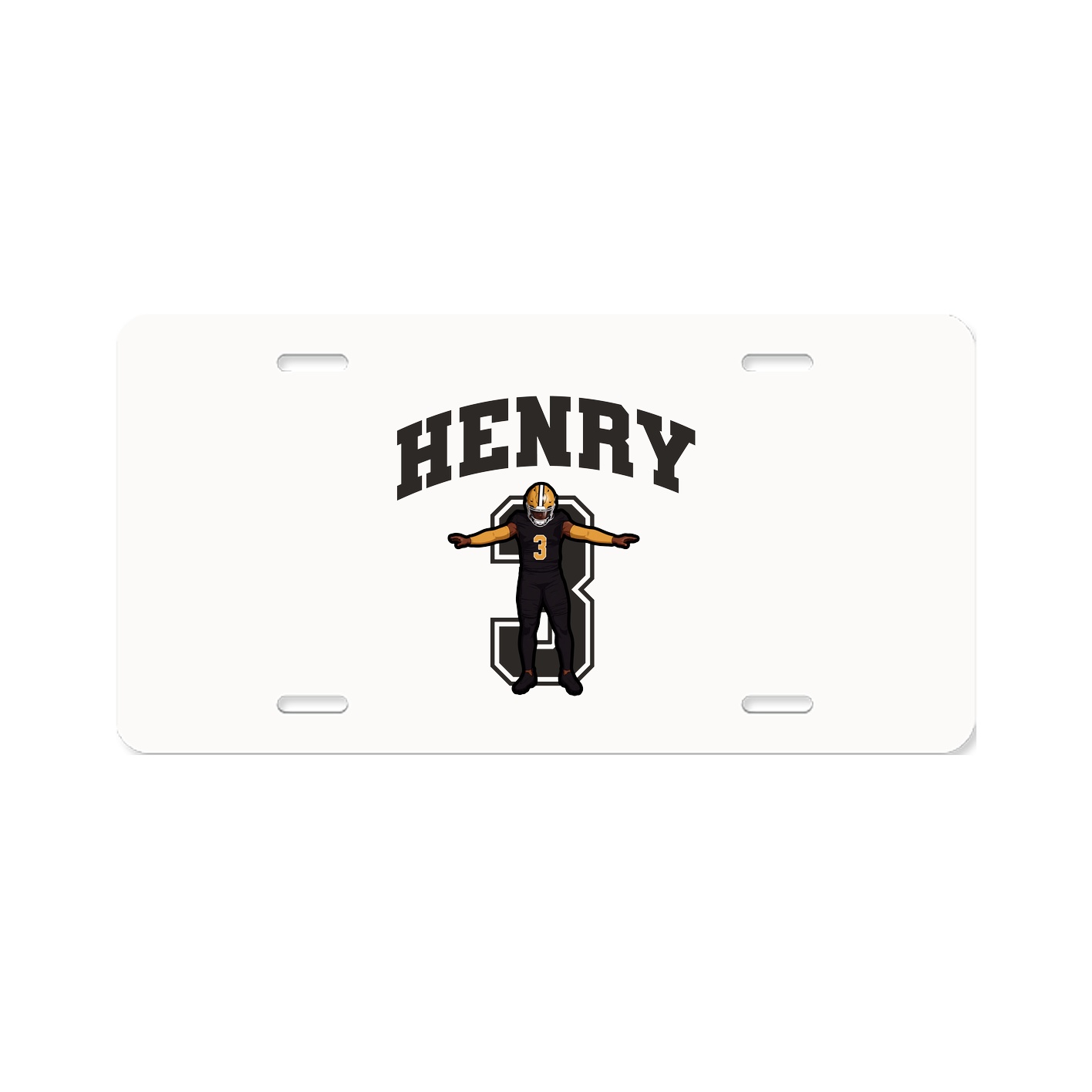License Plate — Number in Classic
