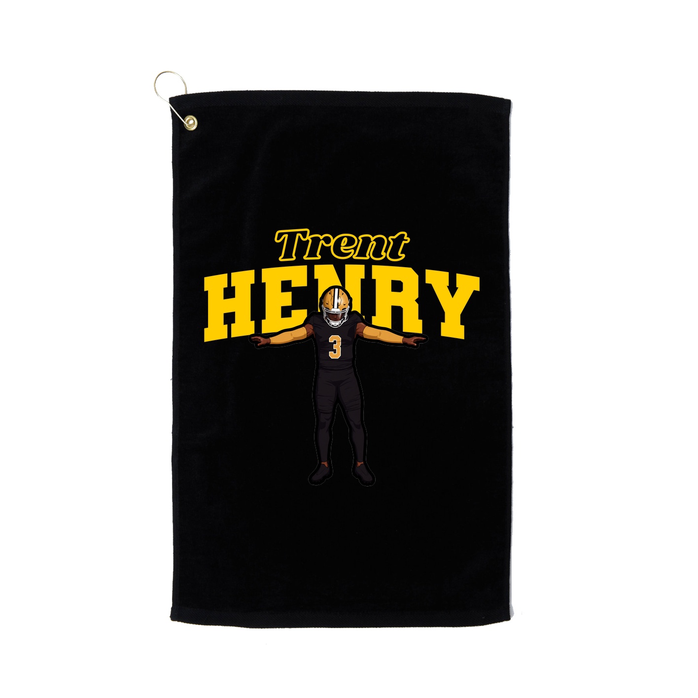 Golf Towel — Name Arch in Black