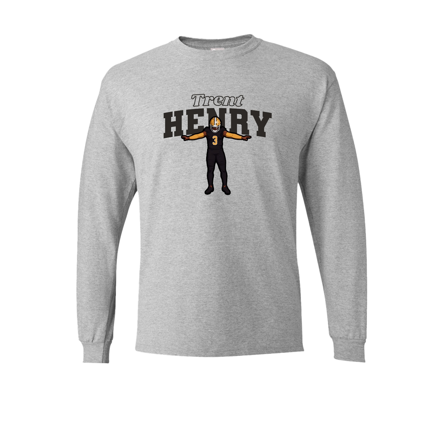 Long Sleeve Tee — Name Arch in Grey