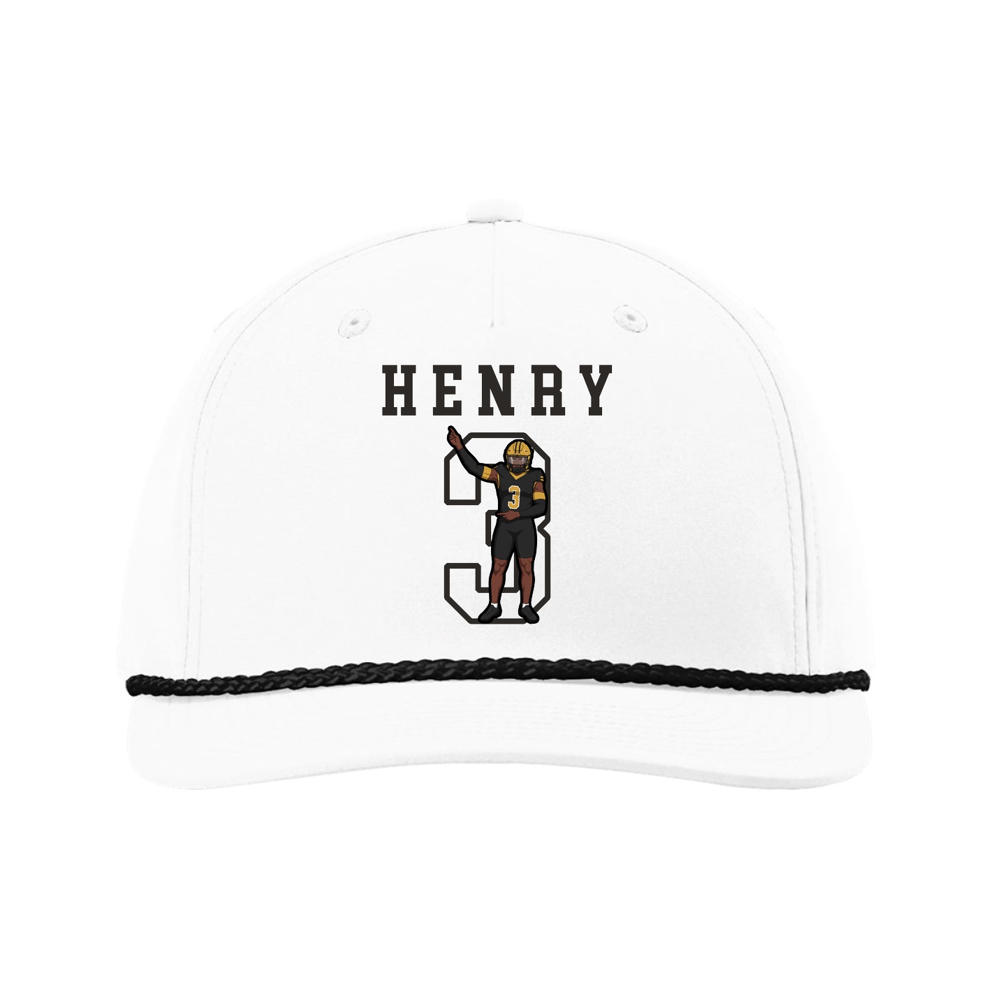 Five-Panel Classic Rope Cap — Shirsey in White