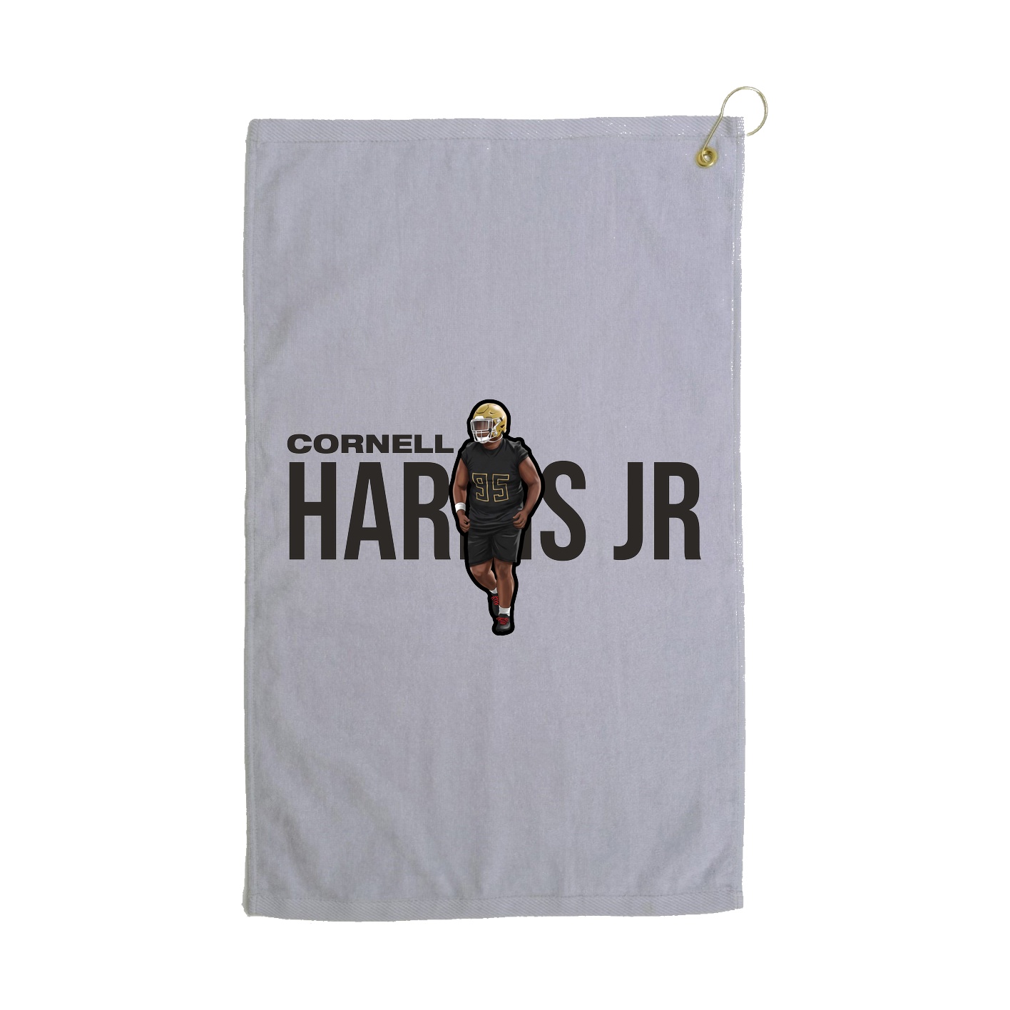 Golf Towel — Player Name in Grey
