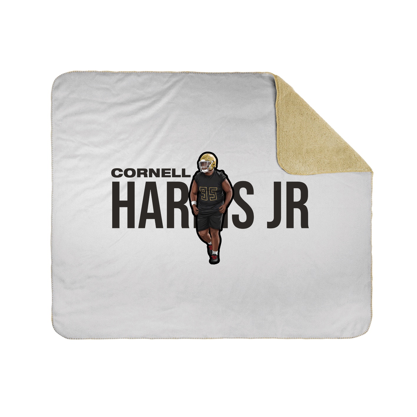 Throw Blanket — Player Name in White