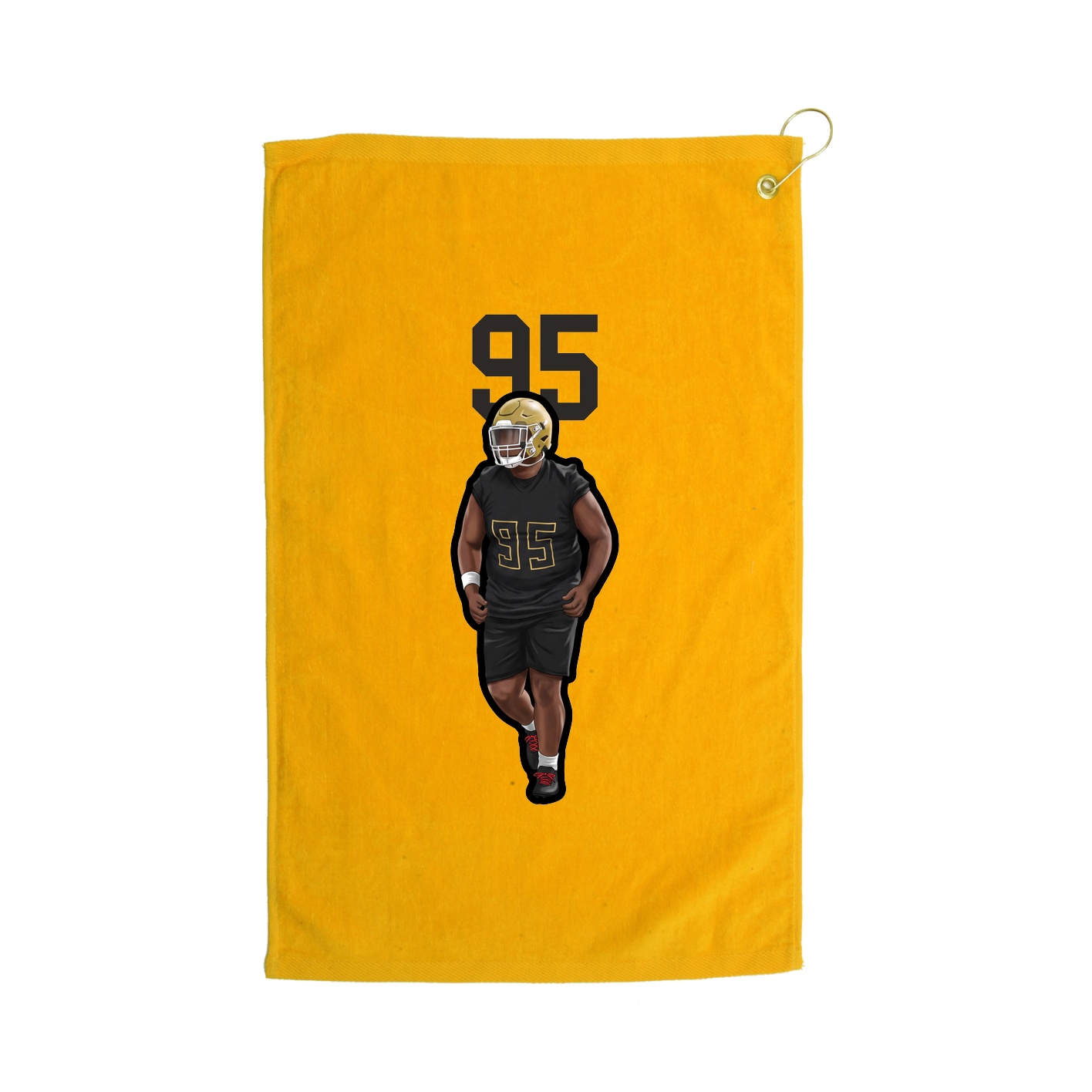Golf Towel — Number Top in Gold