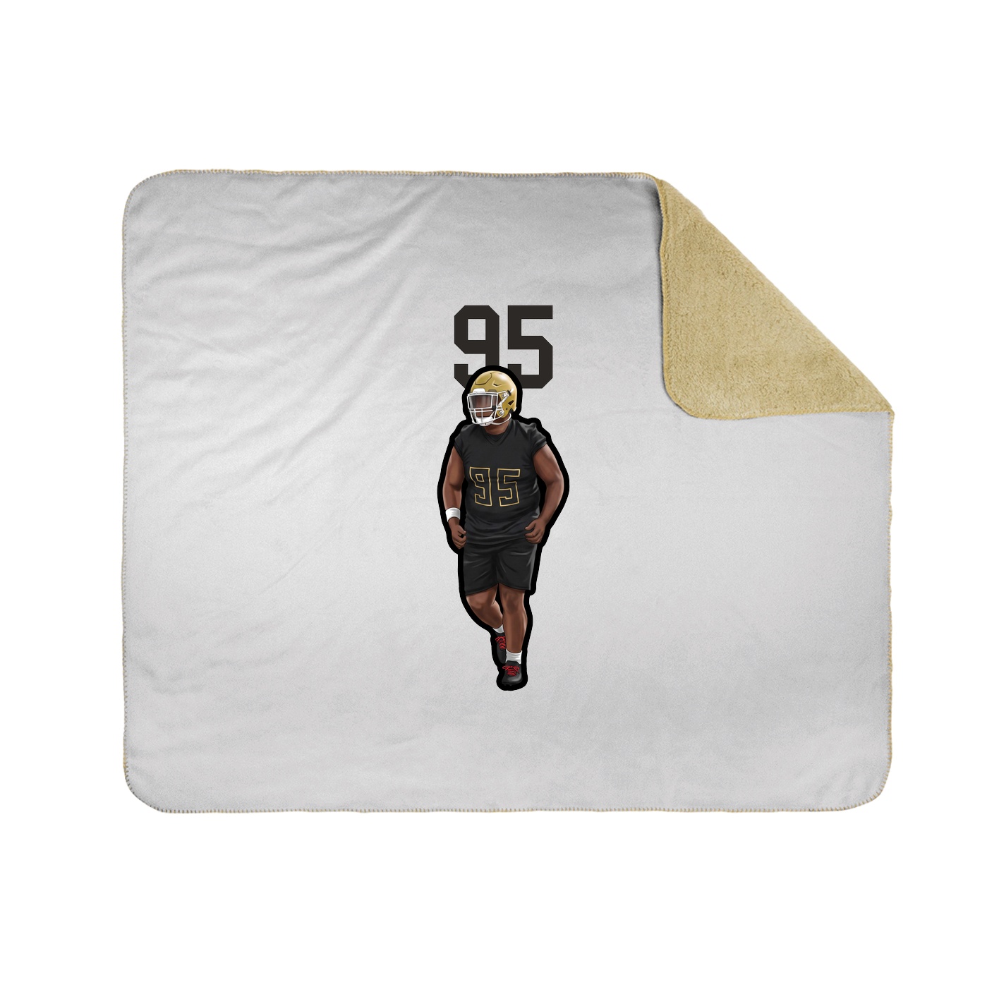Throw Blanket — Number Top in White
