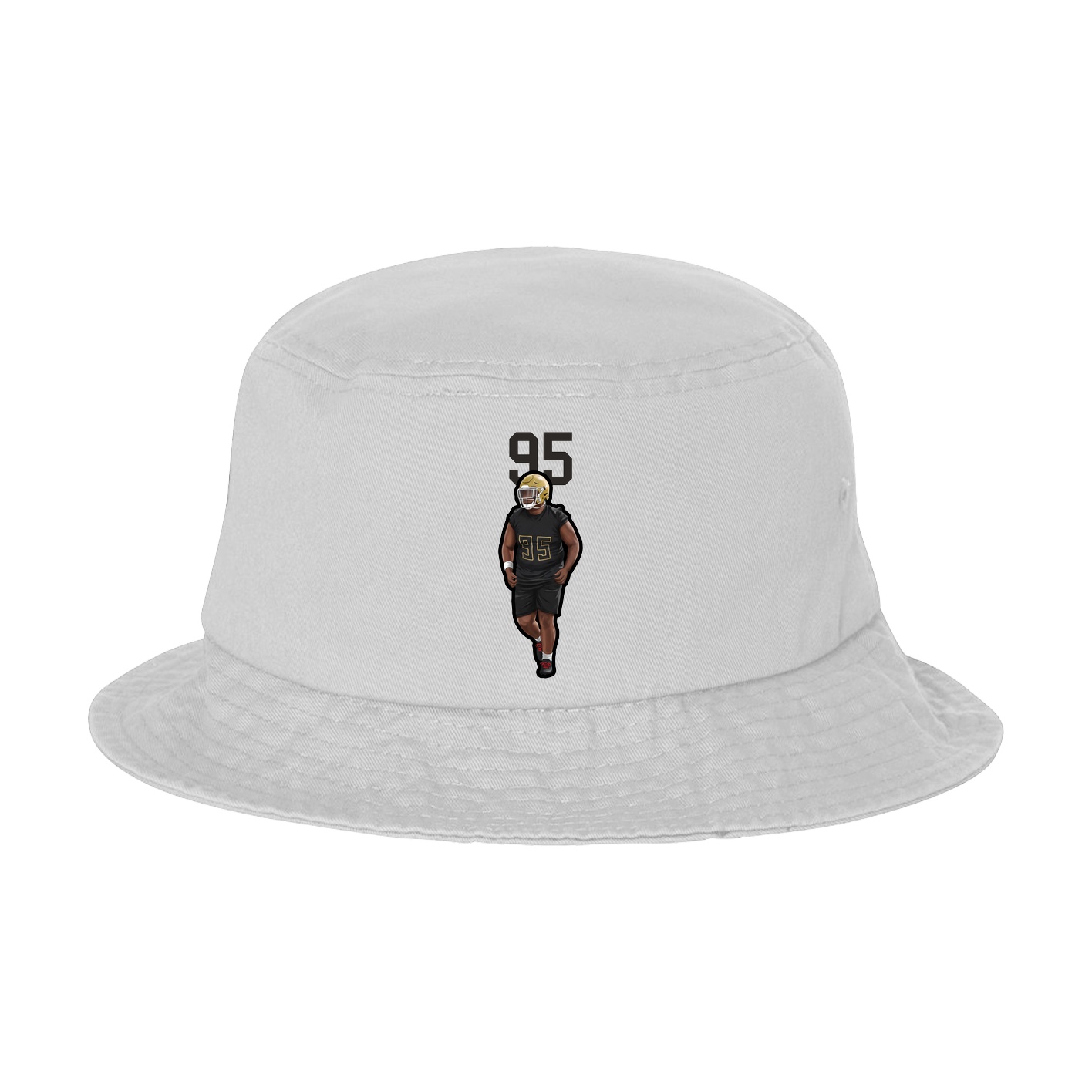 Bucket Cap — Number Top in White