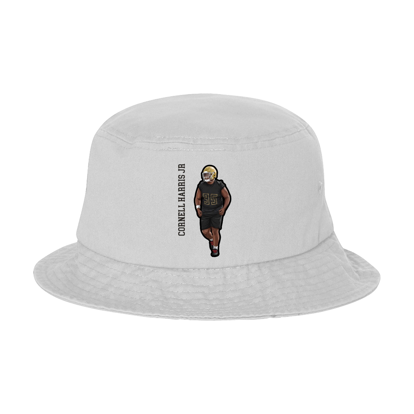 Bucket Cap — Name Vertical in White
