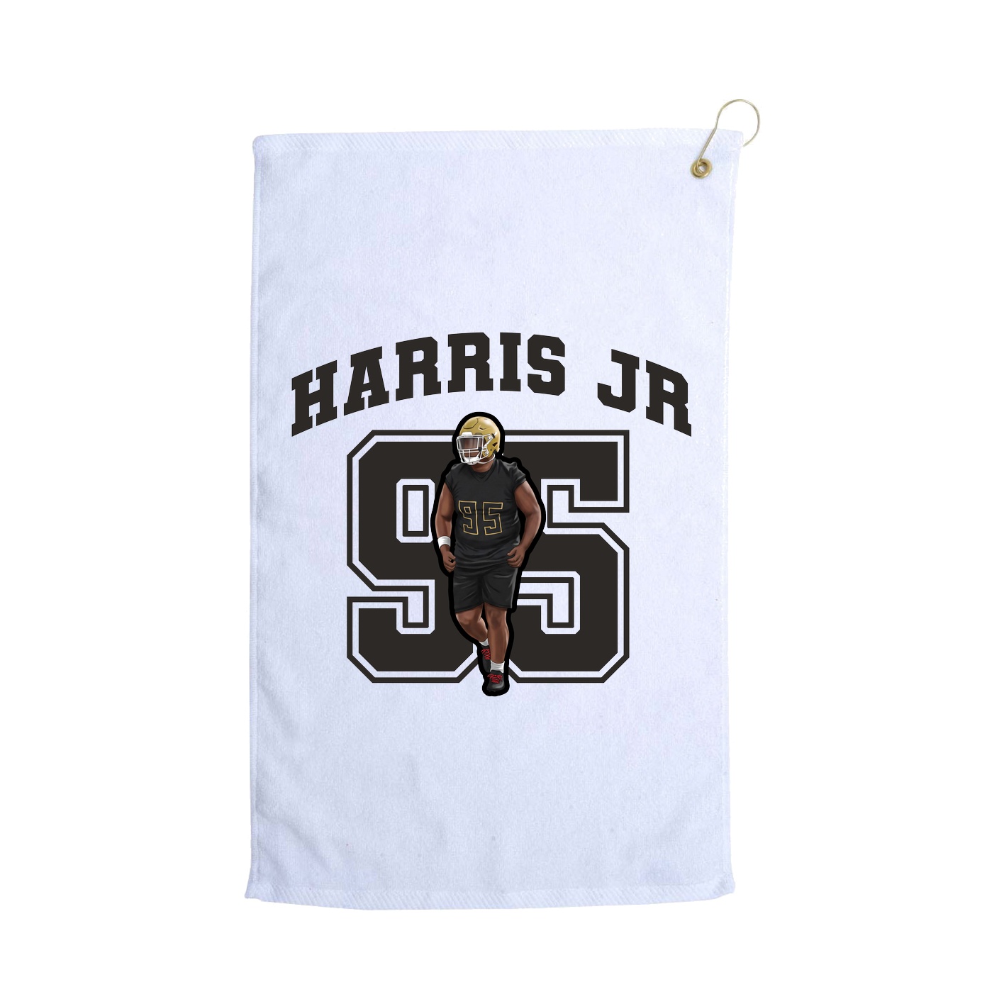 Golf Towel — Number in White
