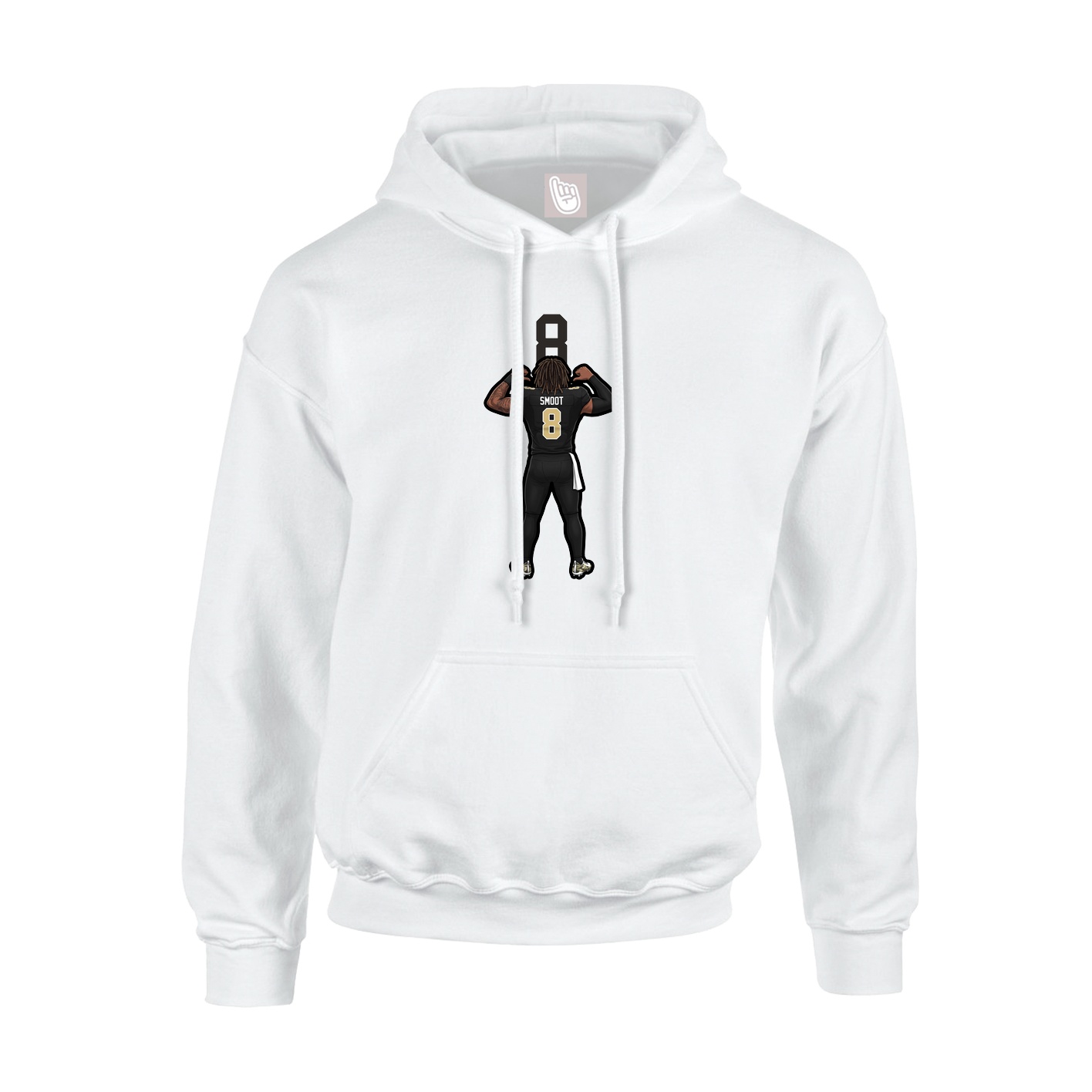 Hoodie — Number Top in White