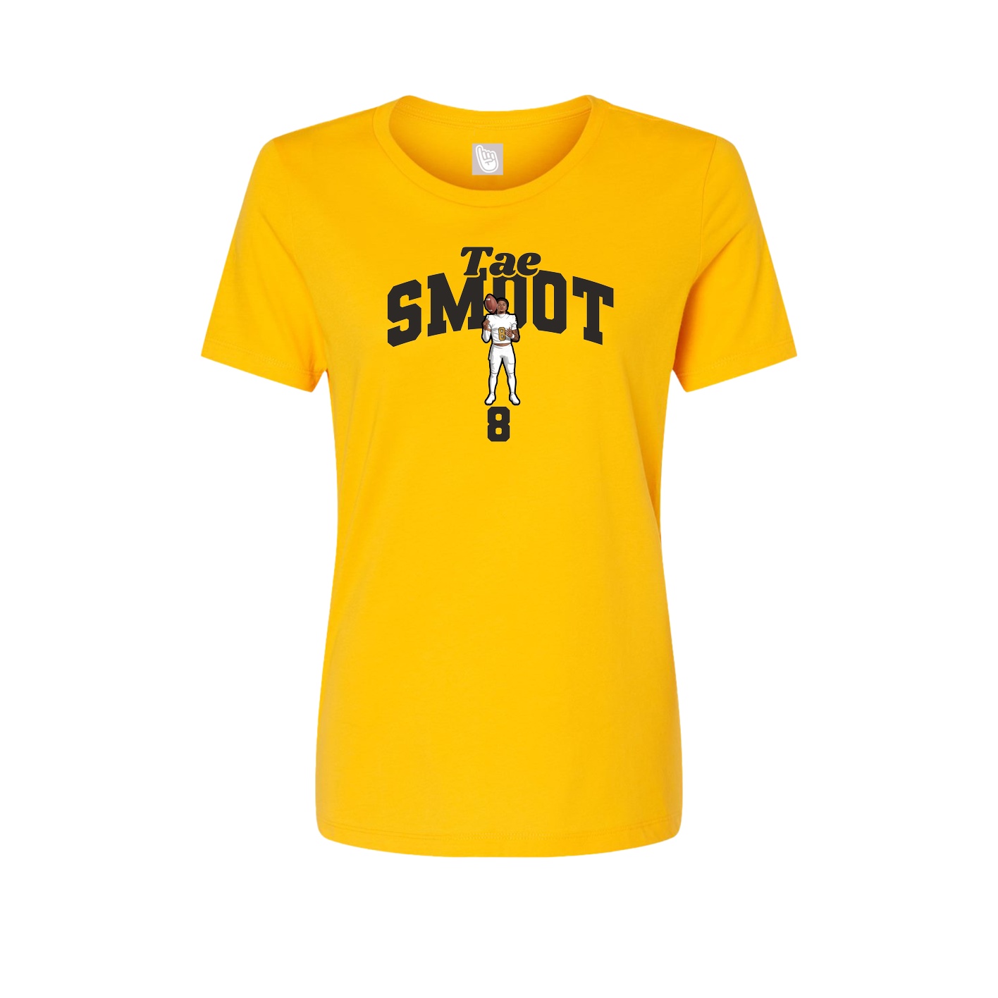 Fitted Women's Tee — Signature Arch in Gold