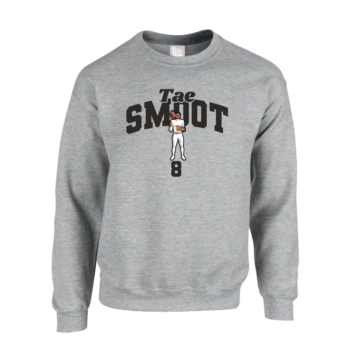Fleece Crew — Signature Arch in Grey