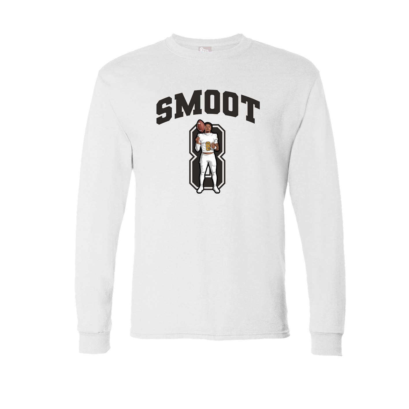 Long Sleeve Tee — Number in White