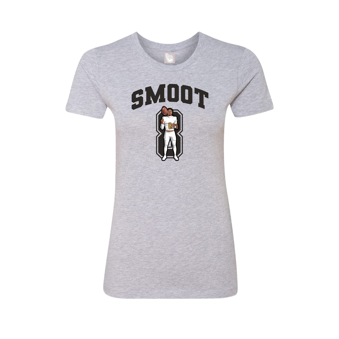 Fitted Women's Tee — Number in Grey