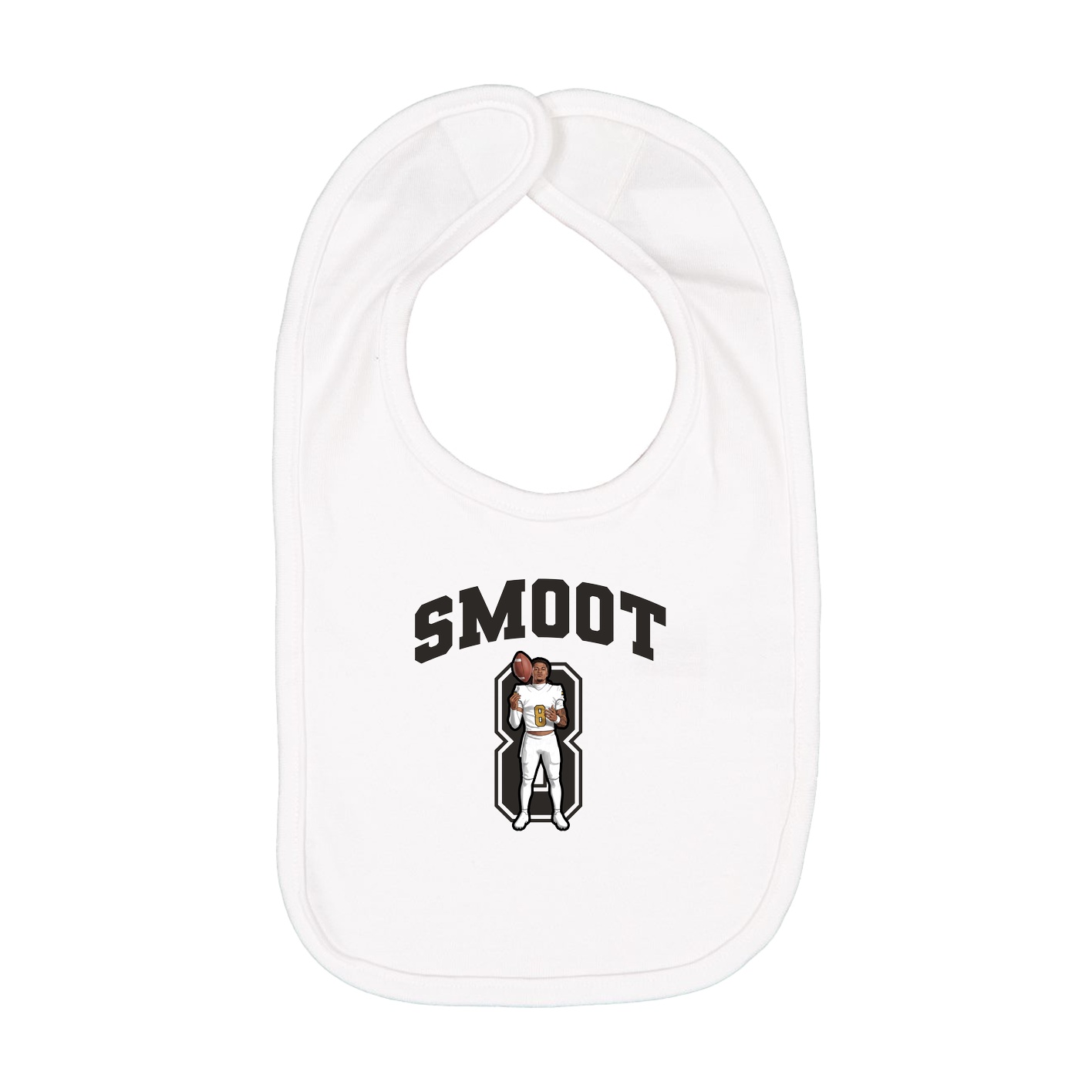 Infant Bib — Number in White
