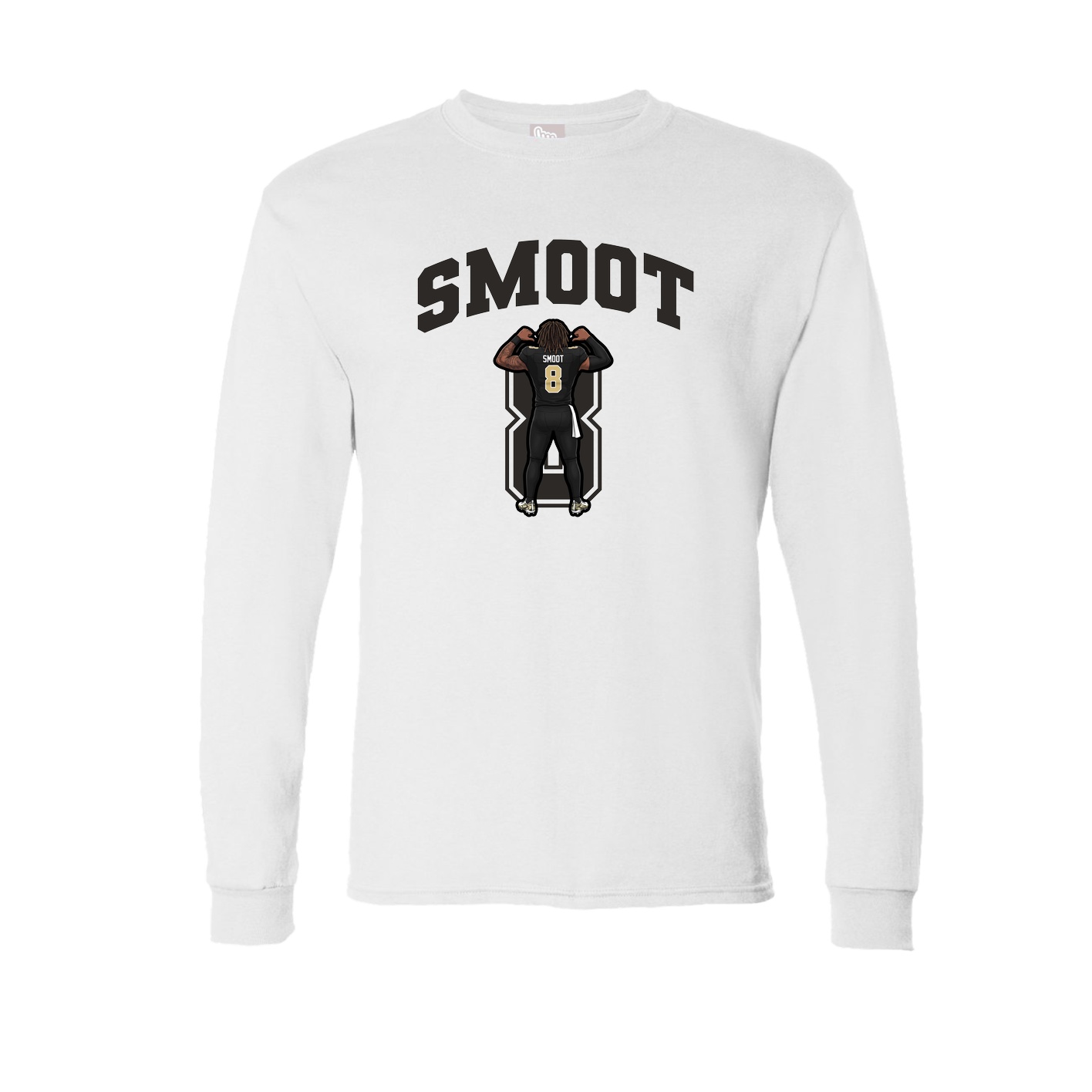 Long Sleeve Tee — Number in White