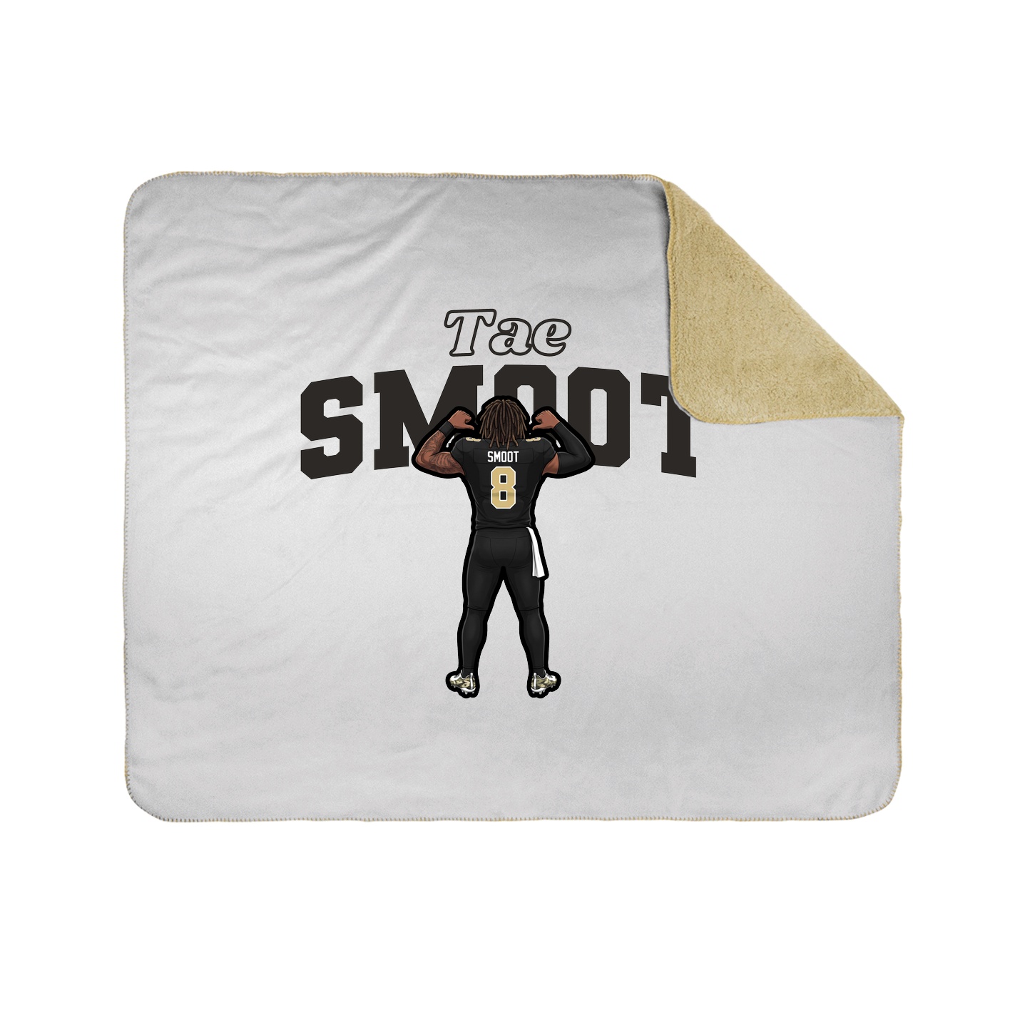 Throw Blanket — Name Arch in White