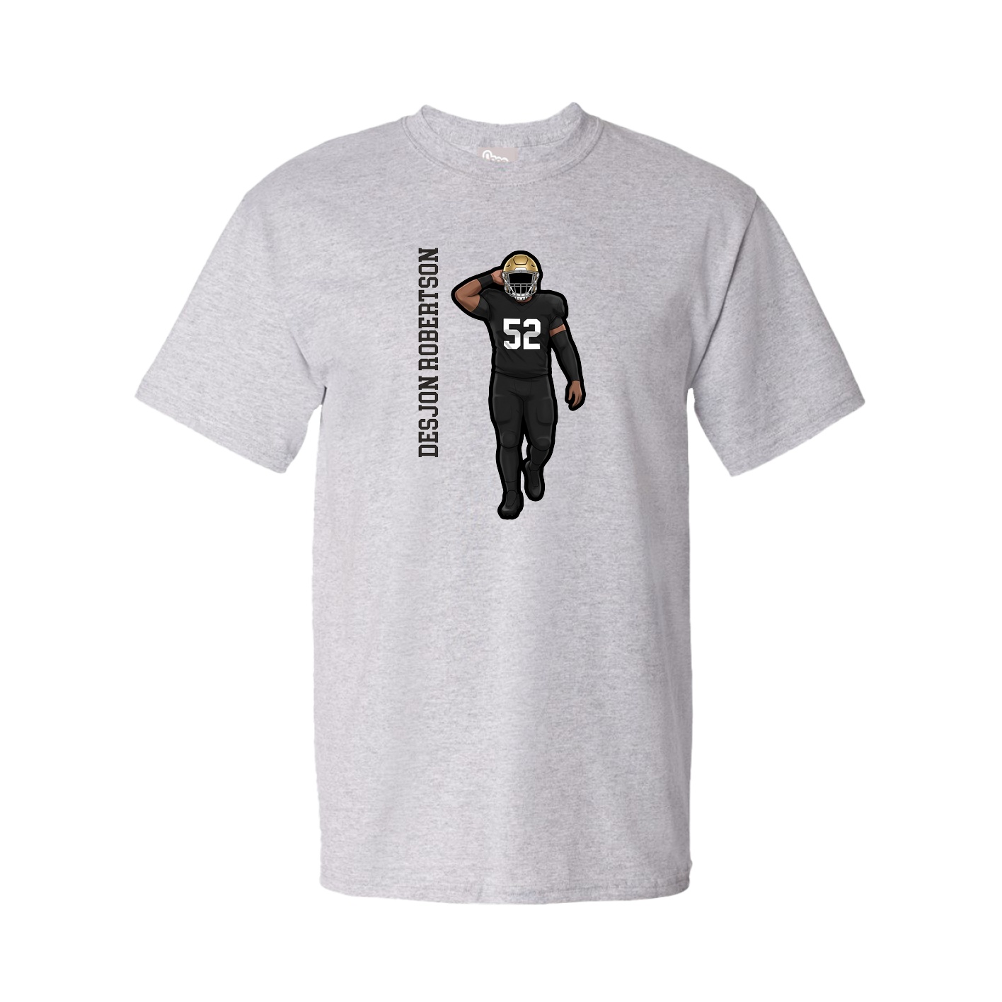 Tee — Name Vertical in Grey