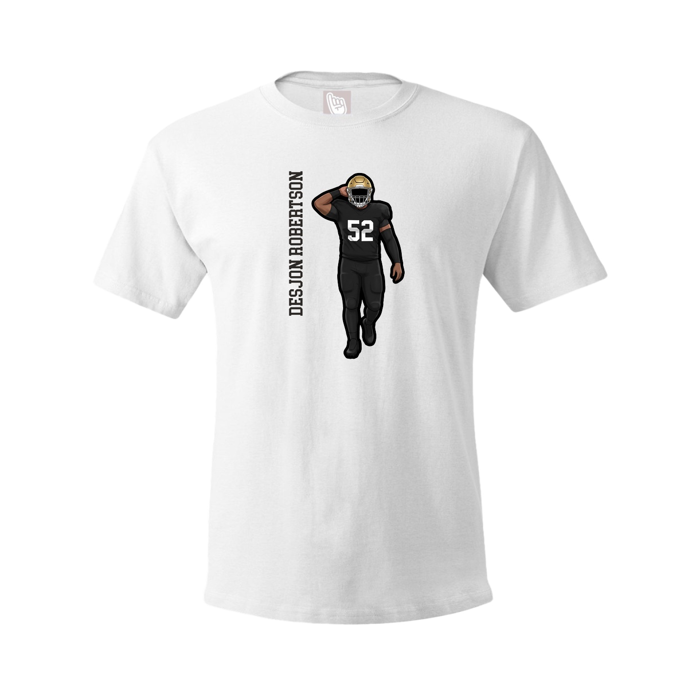 Youth Tee — Name Vertical in White