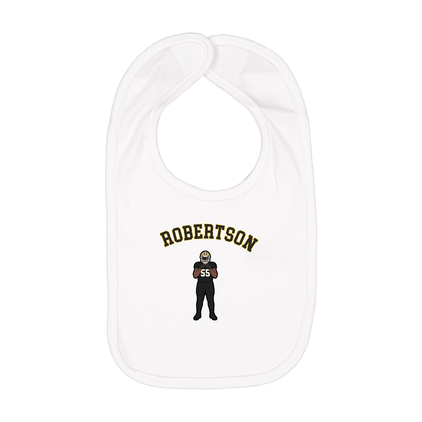 Infant Bib — Shirsey Arch in White