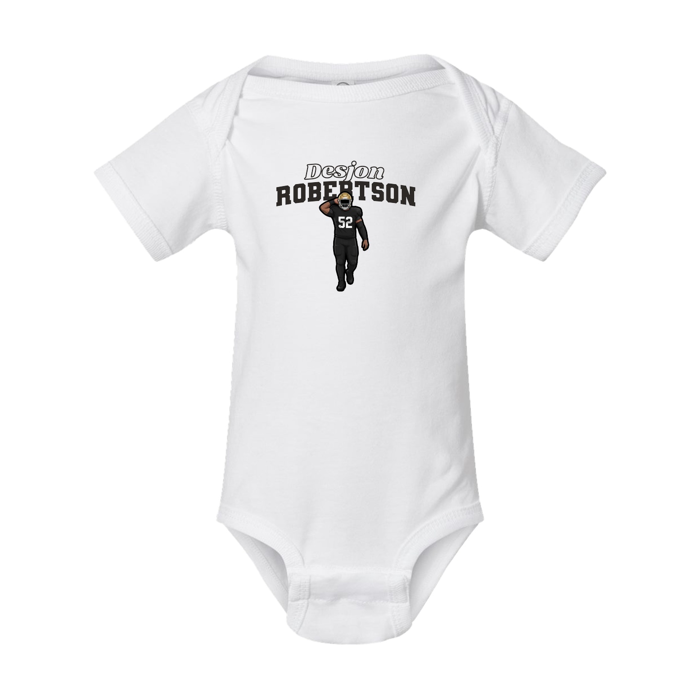 Baby Onesie — Name Arch in White
