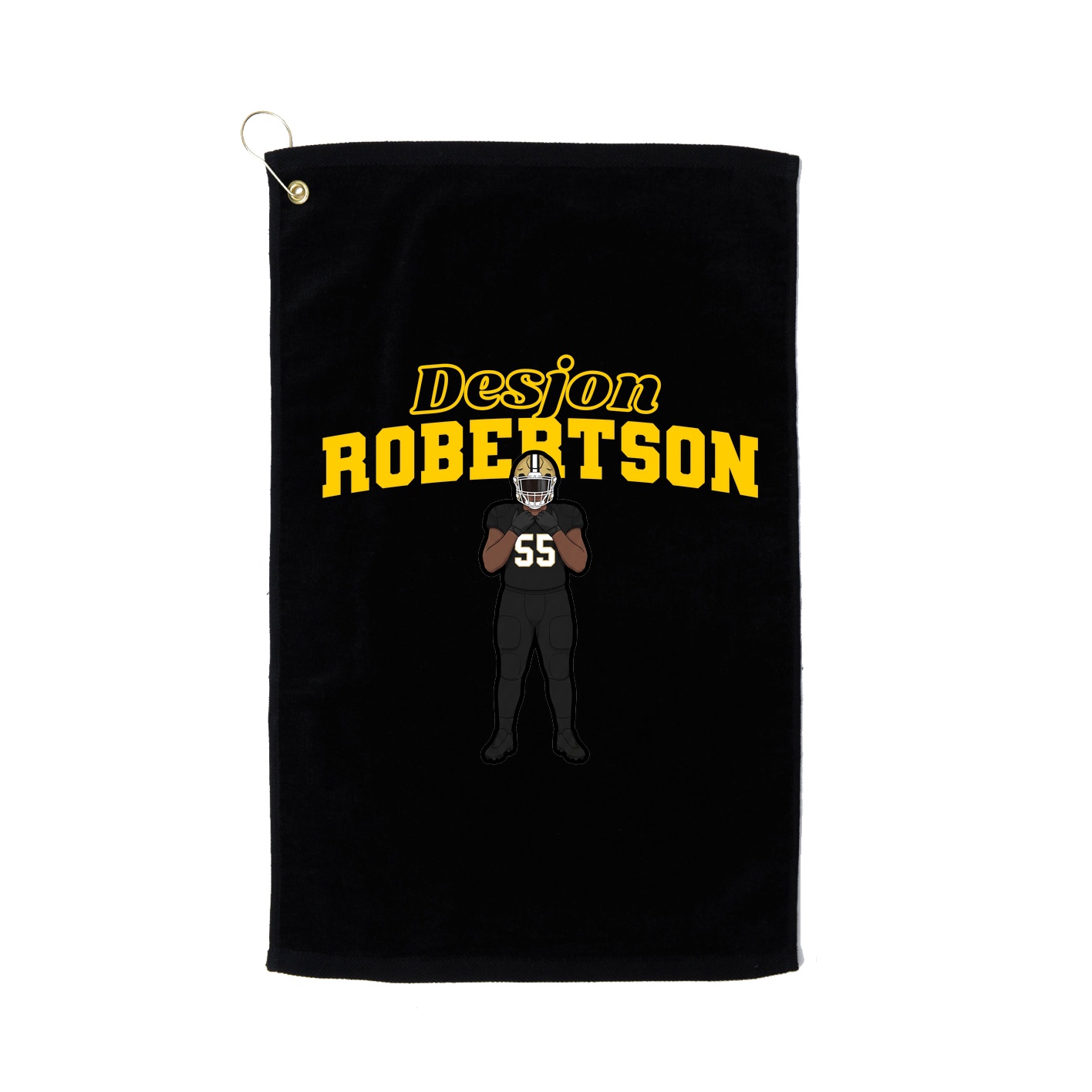 Golf Towel — Name Arch in Black