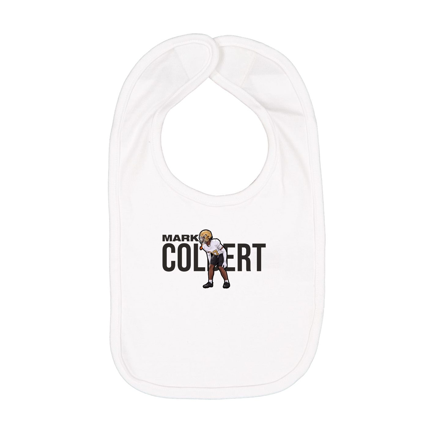 Infant Bib — Player Name in White