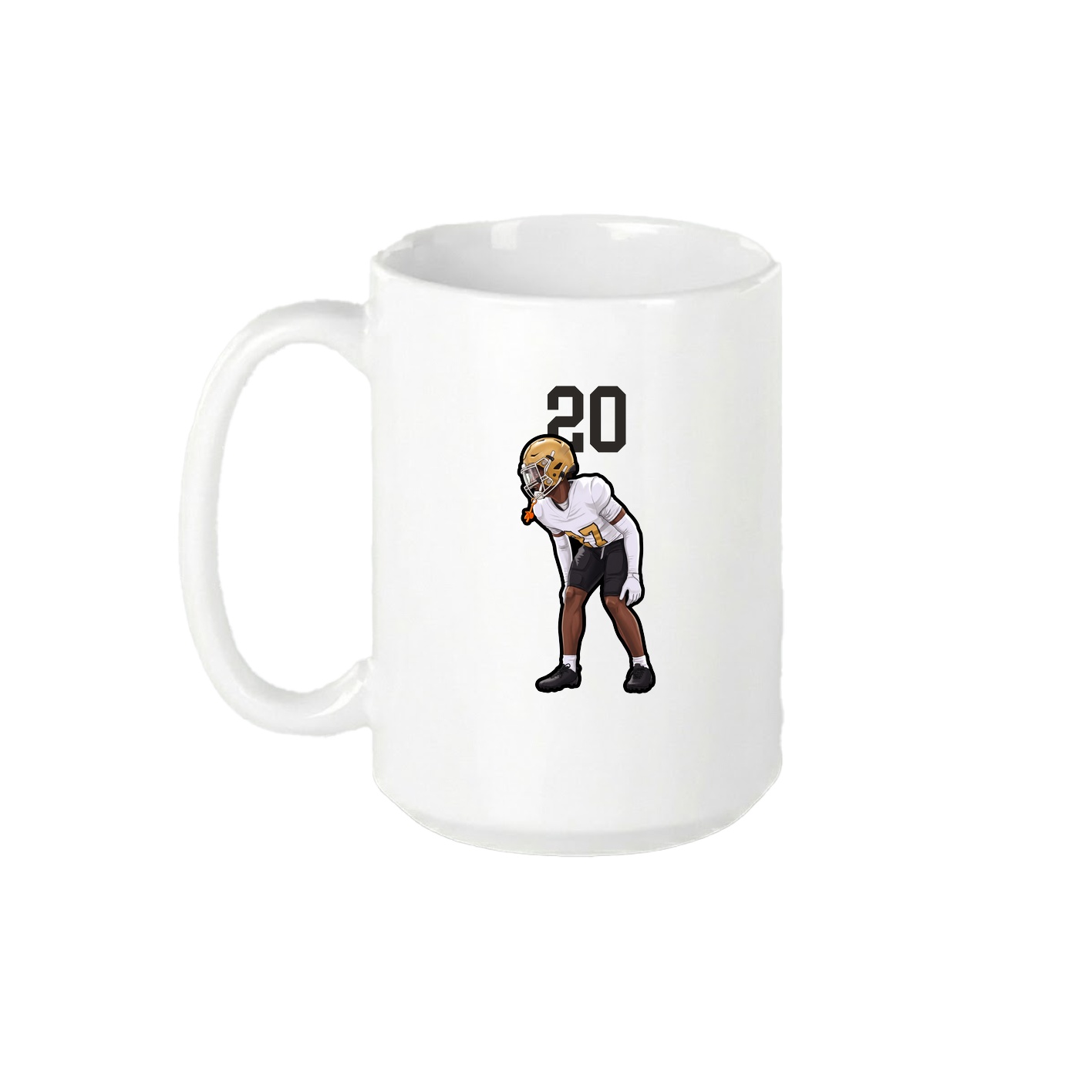 15oz Coffee Mug — Number Top in White