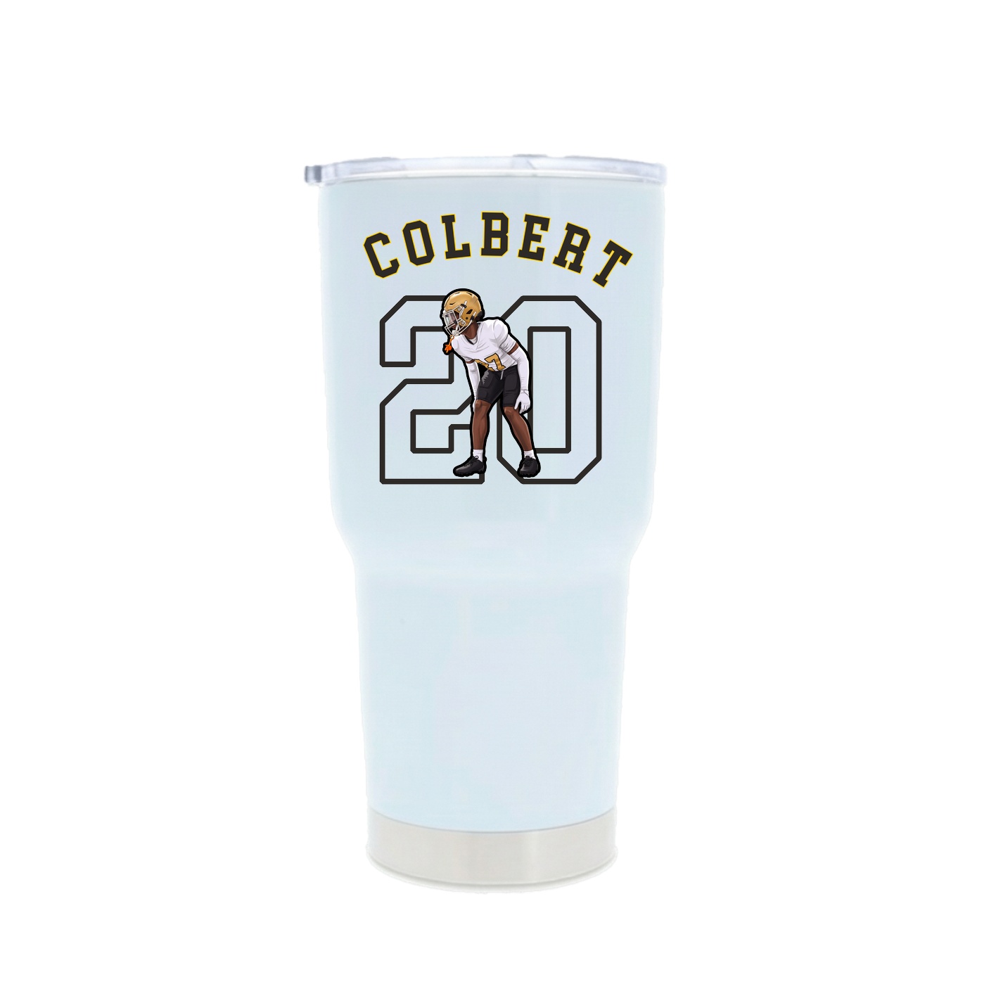 30oz Stainless Steel Tumbler — Shirsey Arch in White