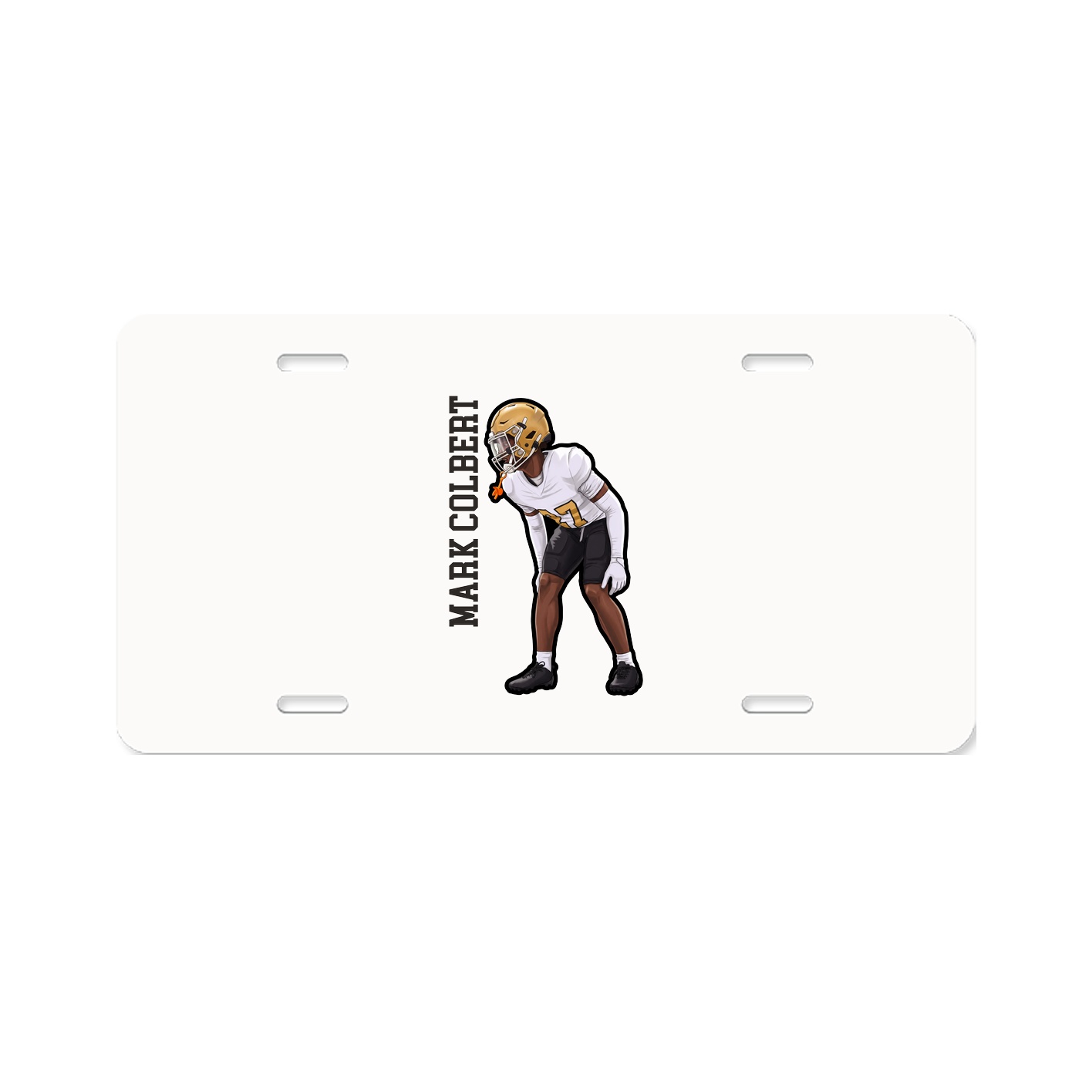 License Plate — Name Vertical in Classic