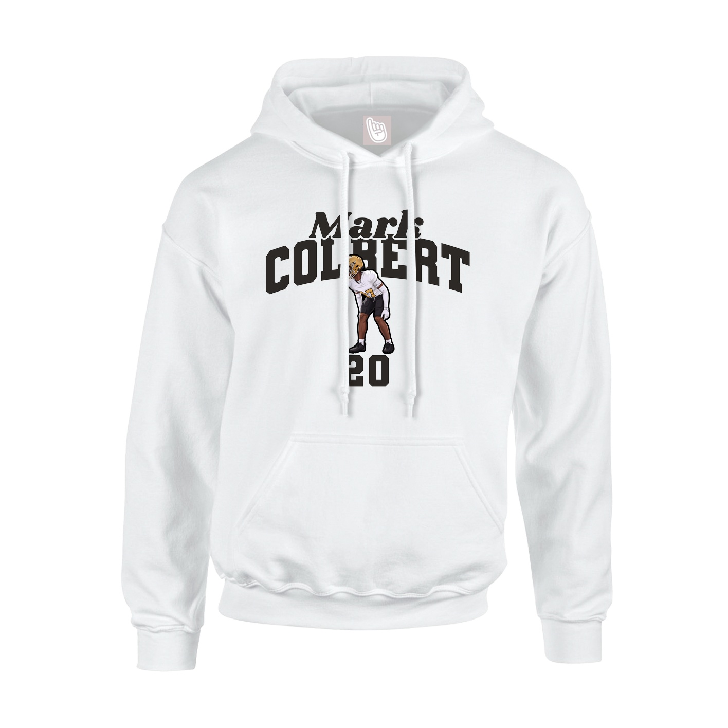 Hoodie — Signature Arch in White