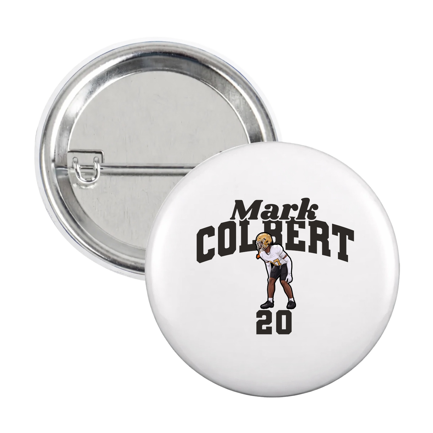 Game Day Button — Signature Arch in White