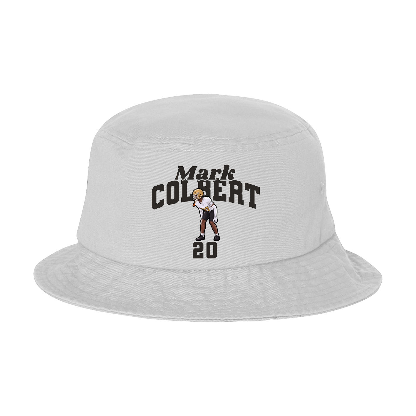 Bucket Cap — Signature Arch in White