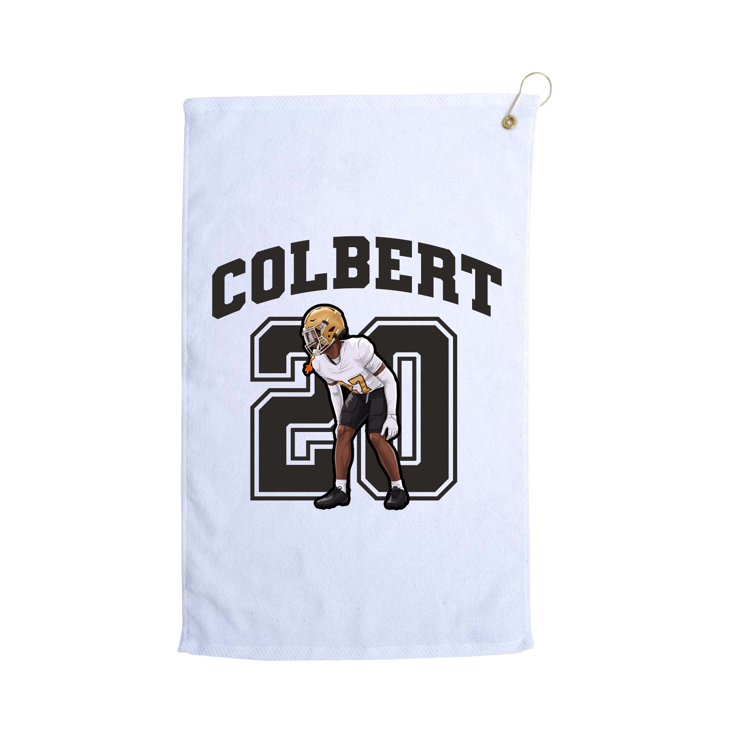 Golf Towel — Number in White