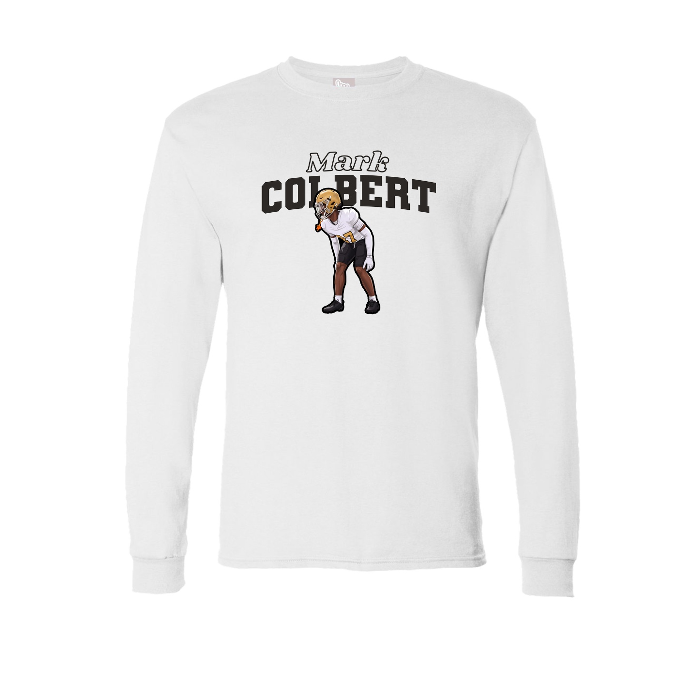 Long Sleeve Tee — Name Arch in White