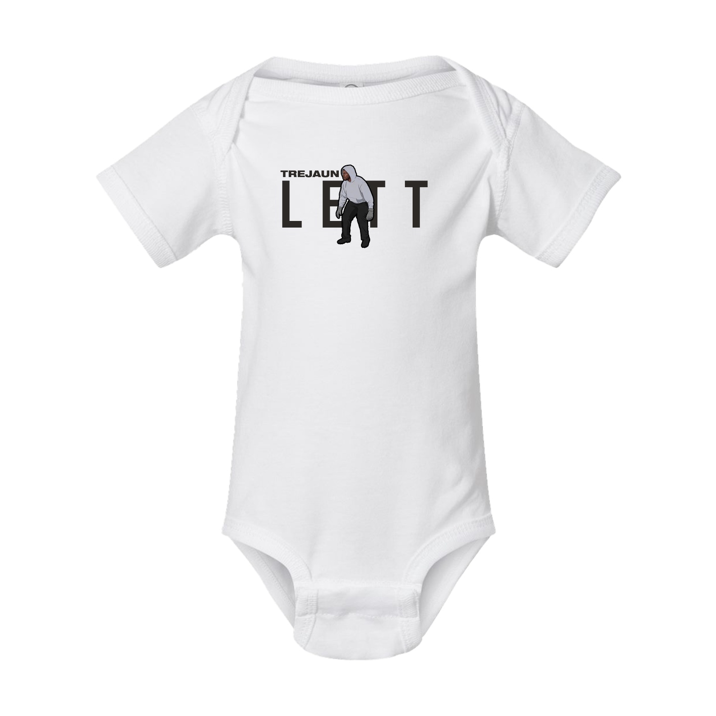 Baby Onesie — Player Name in White