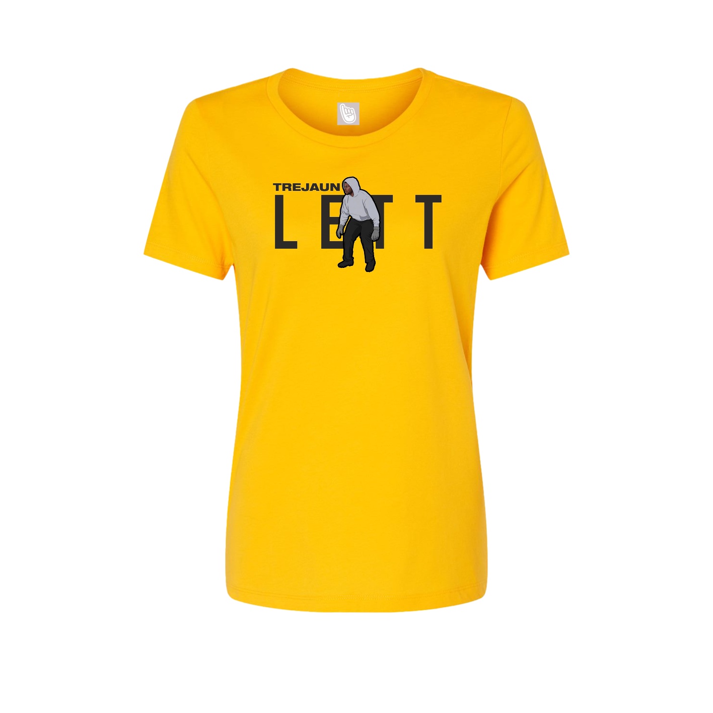Fitted Women's Tee — Player Name in Gold