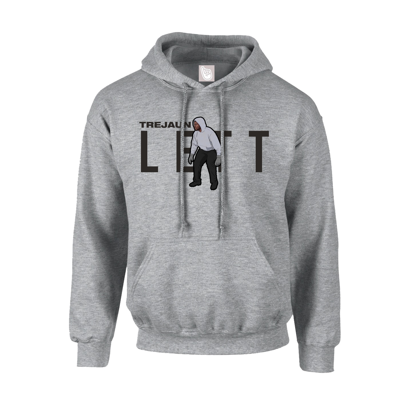 Hoodie — Player Name in Grey