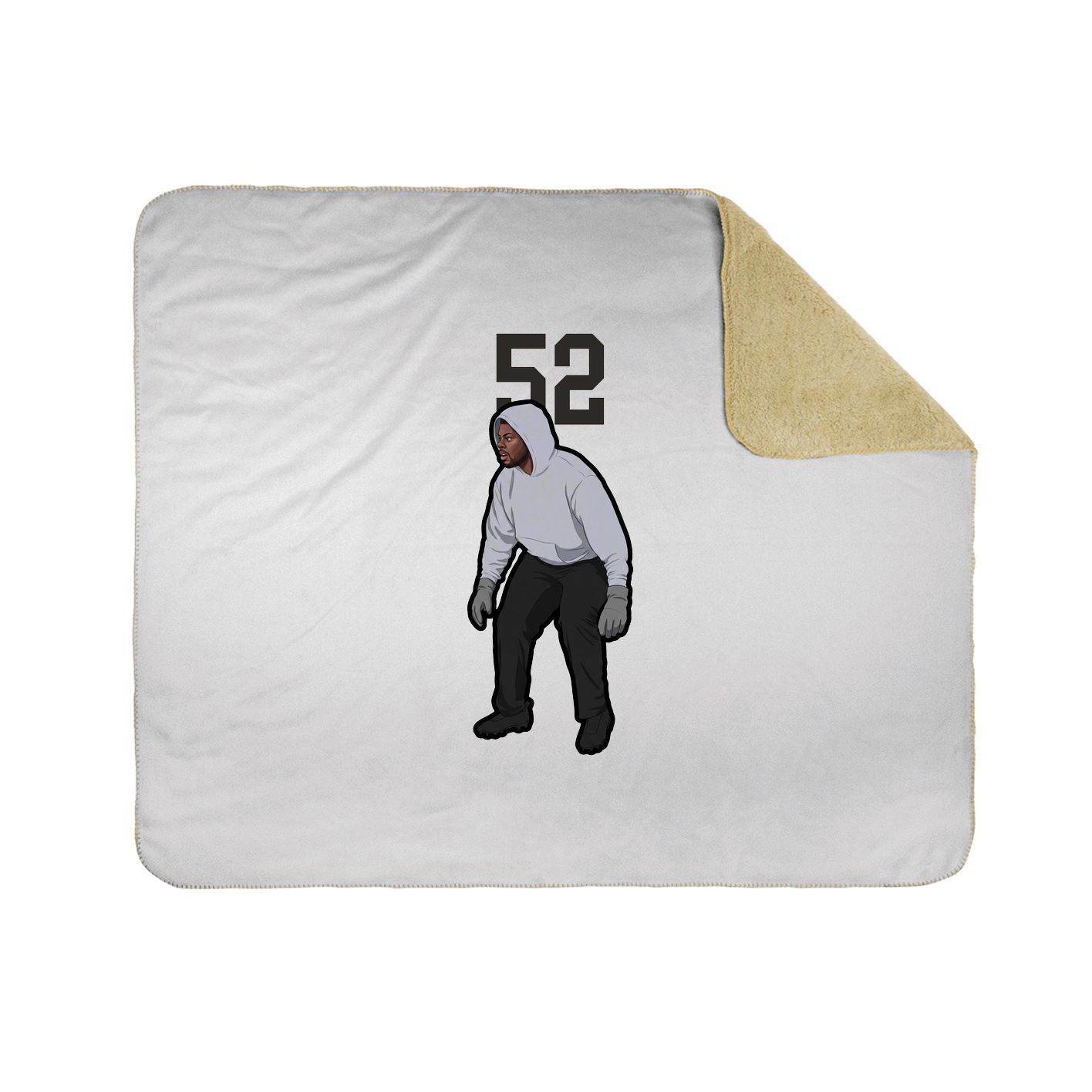 Throw Blanket — Number Top in White