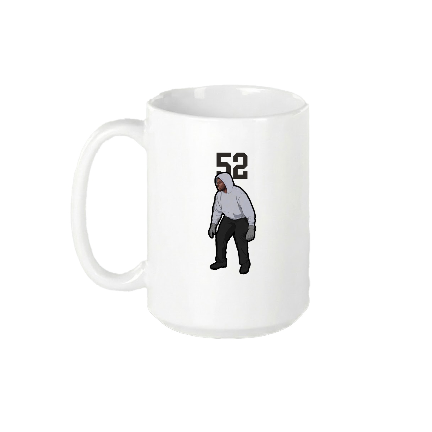 15oz Coffee Mug — Number Top in White