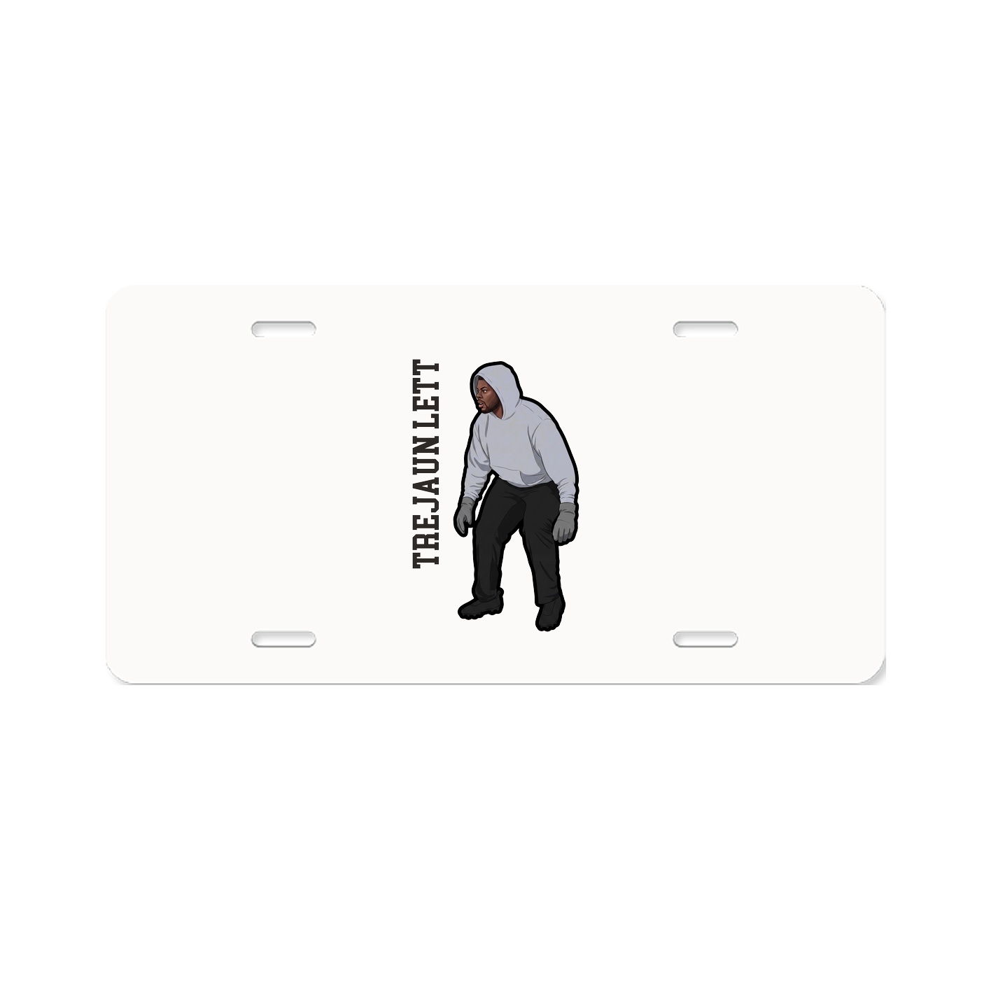 License Plate — Name Vertical in Classic