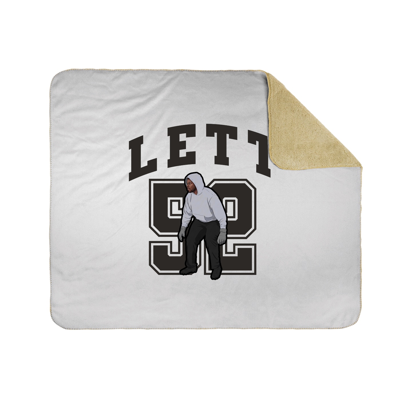 Throw Blanket — Number in White