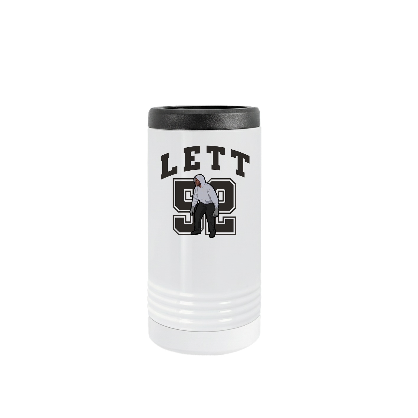 Slim Beverage Holder — Number in White