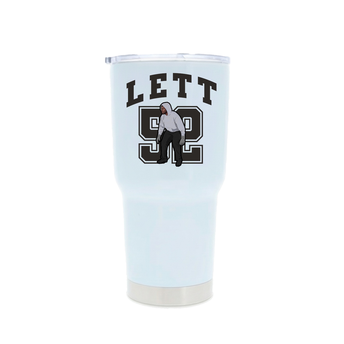 30oz Stainless Steel Tumbler — Number in White