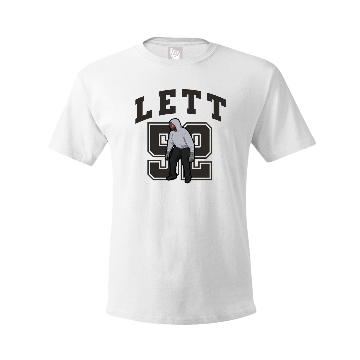 Youth Tee — Number in White