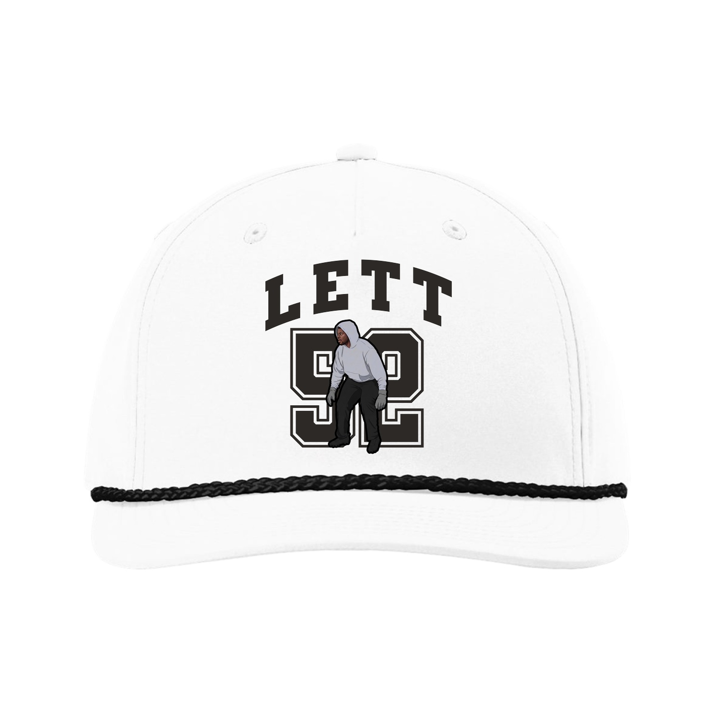Five-Panel Classic Rope Cap — Number in White