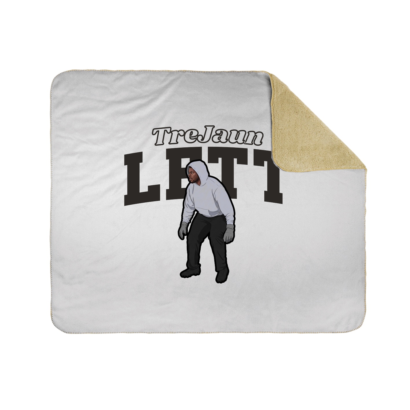 Throw Blanket — Name Arch in White