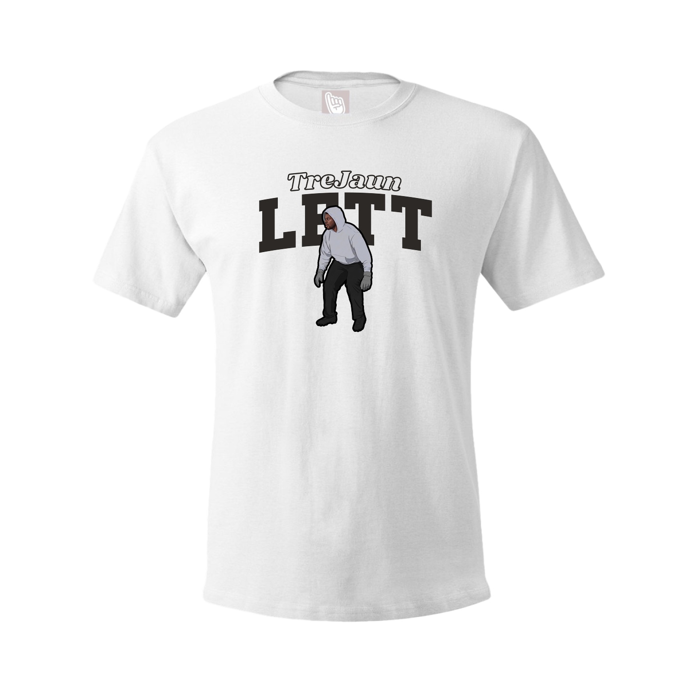 Youth Tee — Name Arch in White