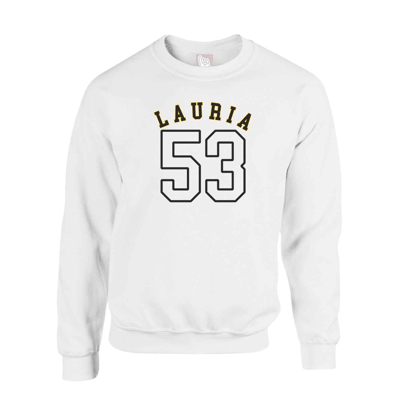 Fleece Crew — Shirsey Arch in White