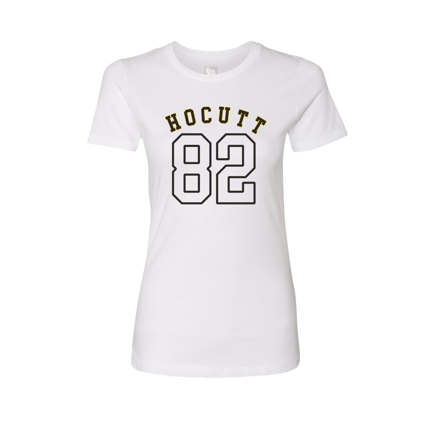 Fitted Women's Tee — Shirsey Arch in White