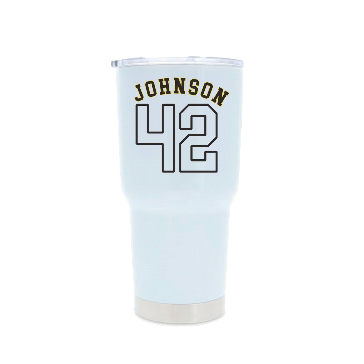 30oz Stainless Steel Tumbler — Shirsey Arch in White