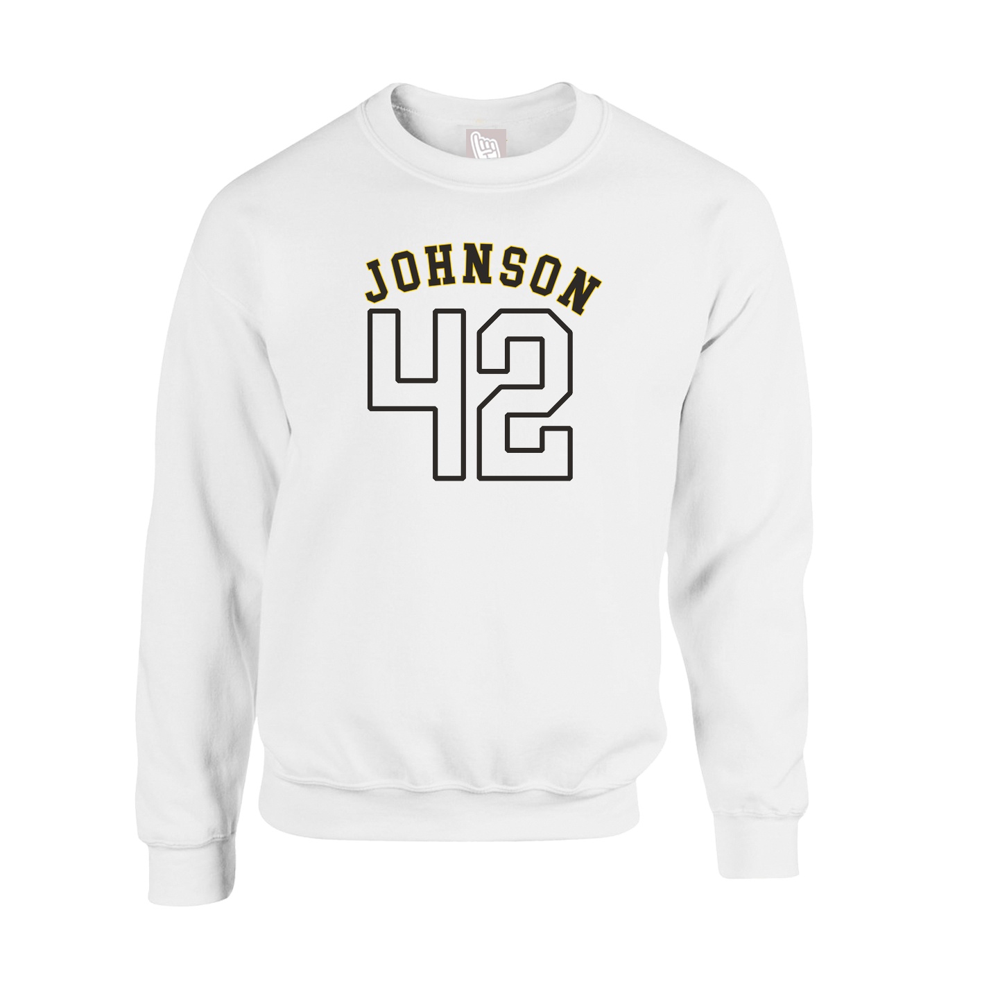 Fleece Crew — Shirsey Arch in White